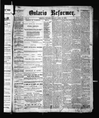 Ontario Reformer, 12 Apr 1872