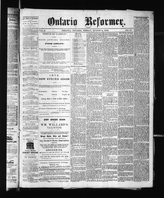 Ontario Reformer, 9 Aug 1872