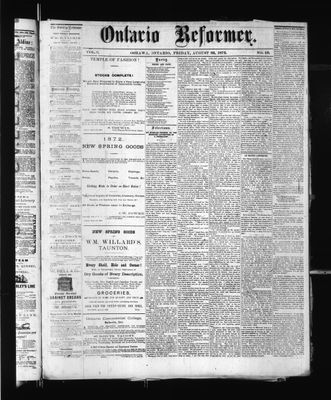 Ontario Reformer, 23 Aug 1872