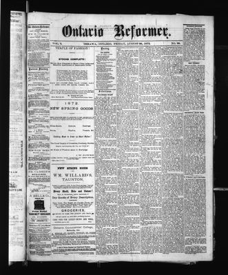 Ontario Reformer, 30 Aug 1872