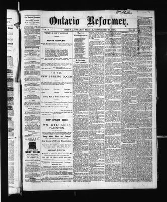 Ontario Reformer, 20 Sep 1872