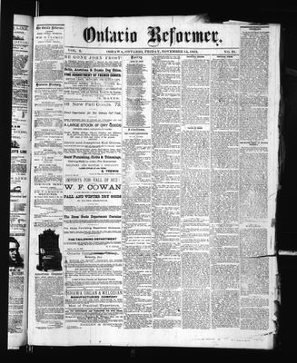 Ontario Reformer, 15 Nov 1872