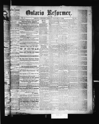 Ontario Reformer, 3 Jan 1873