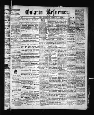 Ontario Reformer, 14 Feb 1873