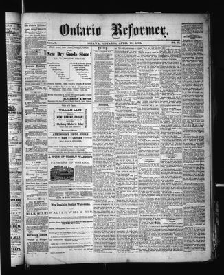 Ontario Reformer, 11 Apr 1873