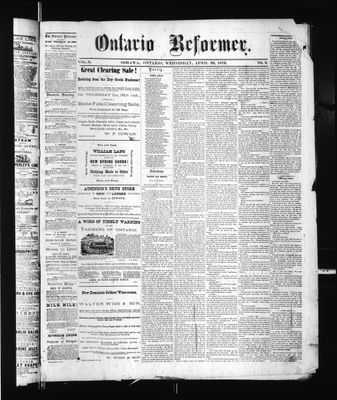 Ontario Reformer, 23 Apr 1873