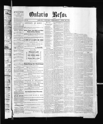 Ontario Reformer, 30 Apr 1873