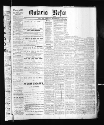 Ontario Reformer, 7 May 1873