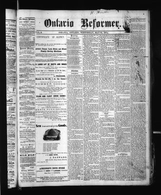 Ontario Reformer, 21 May 1873