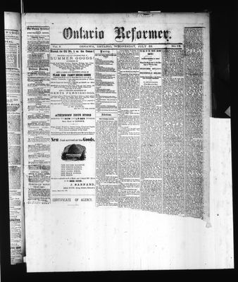 Ontario Reformer, 23 Jul 1873