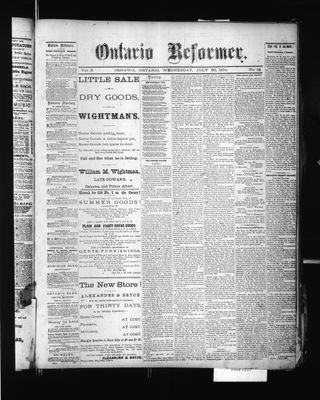 Ontario Reformer, 30 Jul 1873