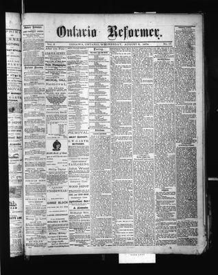 Ontario Reformer, 6 Aug 1873