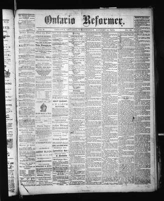 Ontario Reformer, 13 Aug 1873