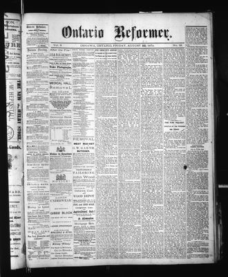 Ontario Reformer, 22 Aug 1873