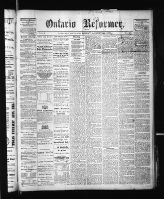 Ontario Reformer, 29 Aug 1873