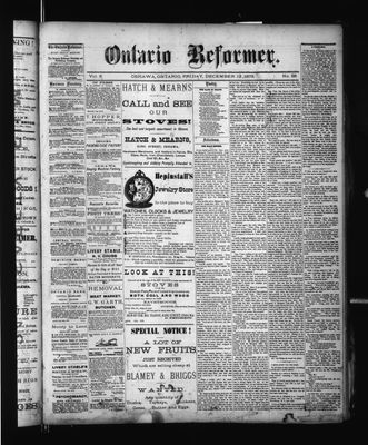 Ontario Reformer, 12 Dec 1873