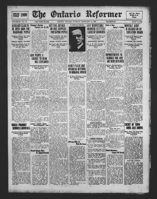 Ontario Reformer, 14 Feb 1922