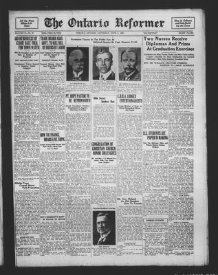 Ontario Reformer, 3 Jun 1922