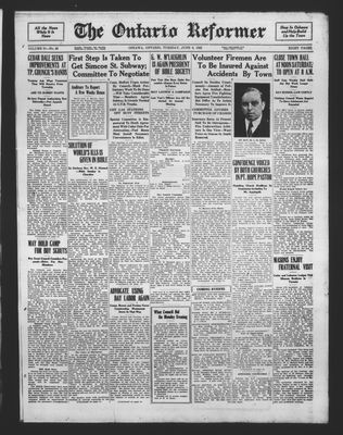 Ontario Reformer, 6 Jun 1922