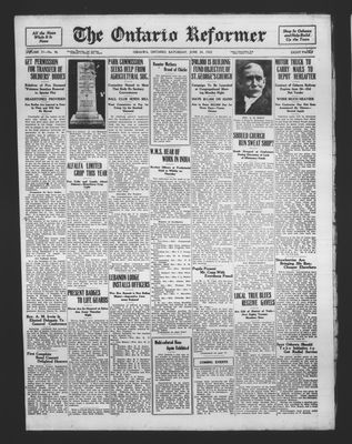 Ontario Reformer, 24 Jun 1922