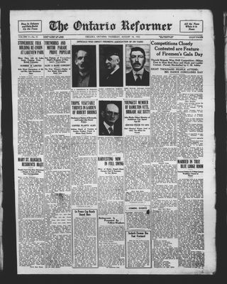 Ontario Reformer, 10 Aug 1922