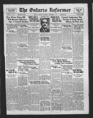 Ontario Reformer, 7 Sep 1922