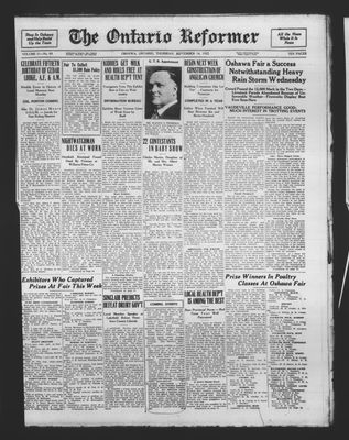 Ontario Reformer, 14 Sep 1922