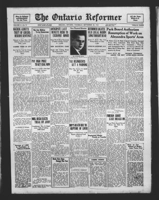 Ontario Reformer, 28 Sep 1922