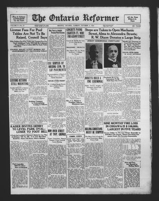 Ontario Reformer, 3 Oct 1922