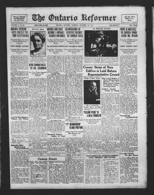 Ontario Reformer, 10 Oct 1922