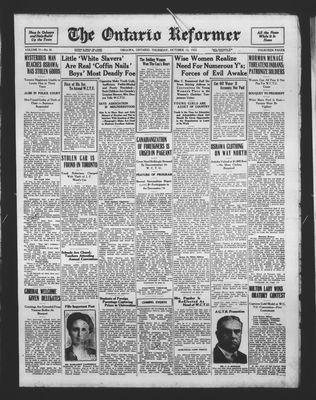 Ontario Reformer, 12 Oct 1922