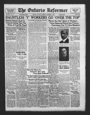 Ontario Reformer, 21 Oct 1922