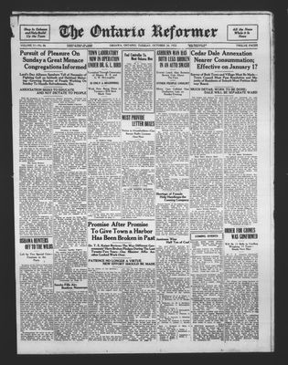 Ontario Reformer, 24 Oct 1922