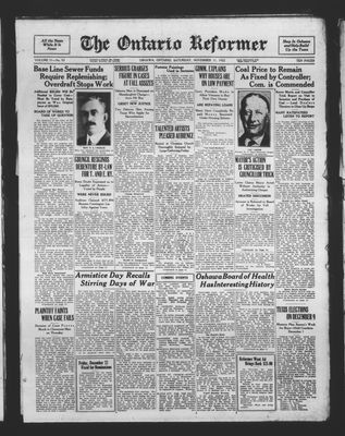 Ontario Reformer, 11 Nov 1922