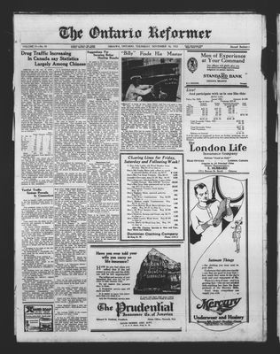 Ontario Reformer, 16 Nov 1922