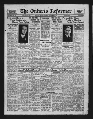 Ontario Reformer, 5 Dec 1922