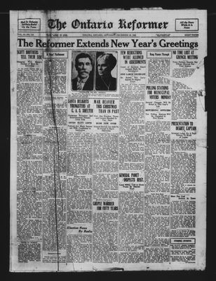 Ontario Reformer, 30 Dec 1922