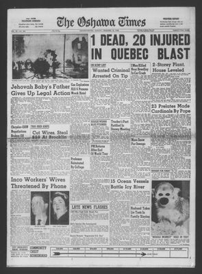 The Oshawa Times, 15 Dec 1958