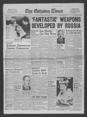 The Oshawa Times, 14 Jan 1960