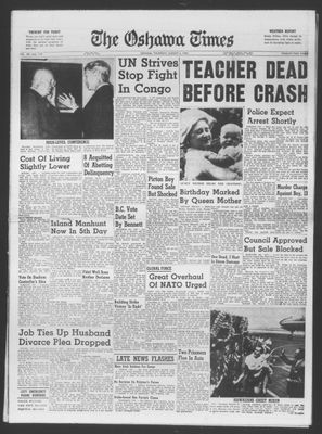 The Oshawa Times, 4 Aug 1960