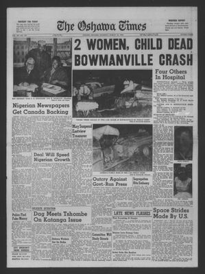 The Oshawa Times, 13 Aug 1960