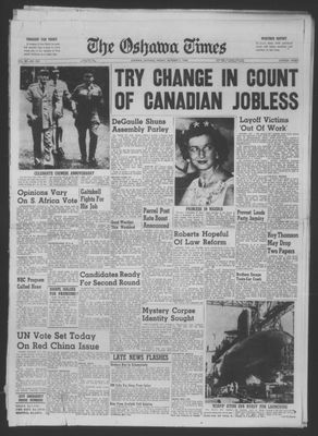 The Oshawa Times, 7 Oct 1960