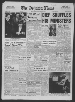 The Oshawa Times, 11 Oct 1960