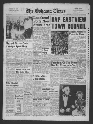 The Oshawa Times, 17 Nov 1960