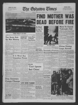 The Oshawa Times, 13 Jan 1961