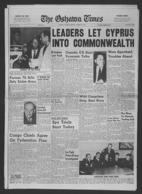 The Oshawa Times, 12 Mar 1961