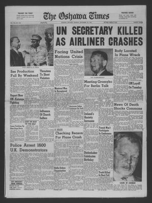 The Oshawa Times, 18 Sep 1961