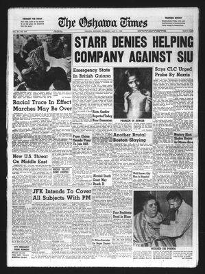 Oshawa Times (1958-), 9 May 1963