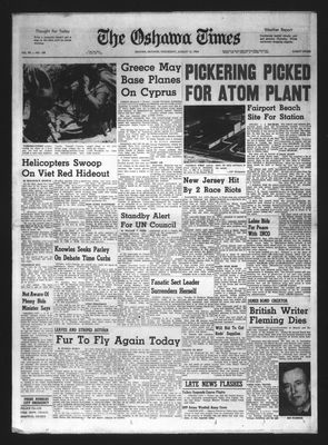 Oshawa Times (1958-), 12 Aug 1964