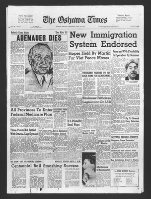 Oshawa Times (1958-), 19 Apr 1967